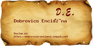 Dobrovics Enciána névjegykártya